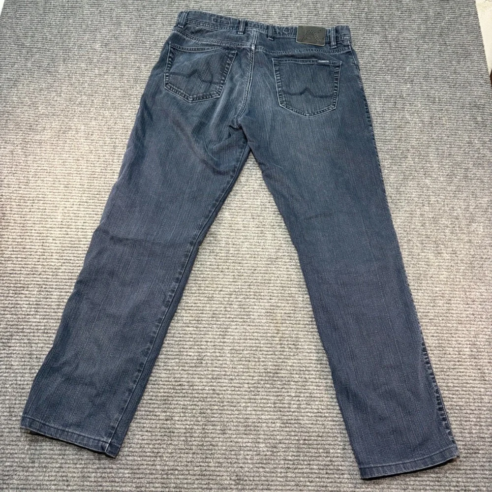Alberto Modern Fit T400 Denim Jeans Mens 34x34 Dark Wash Straight Leg Blue 8237